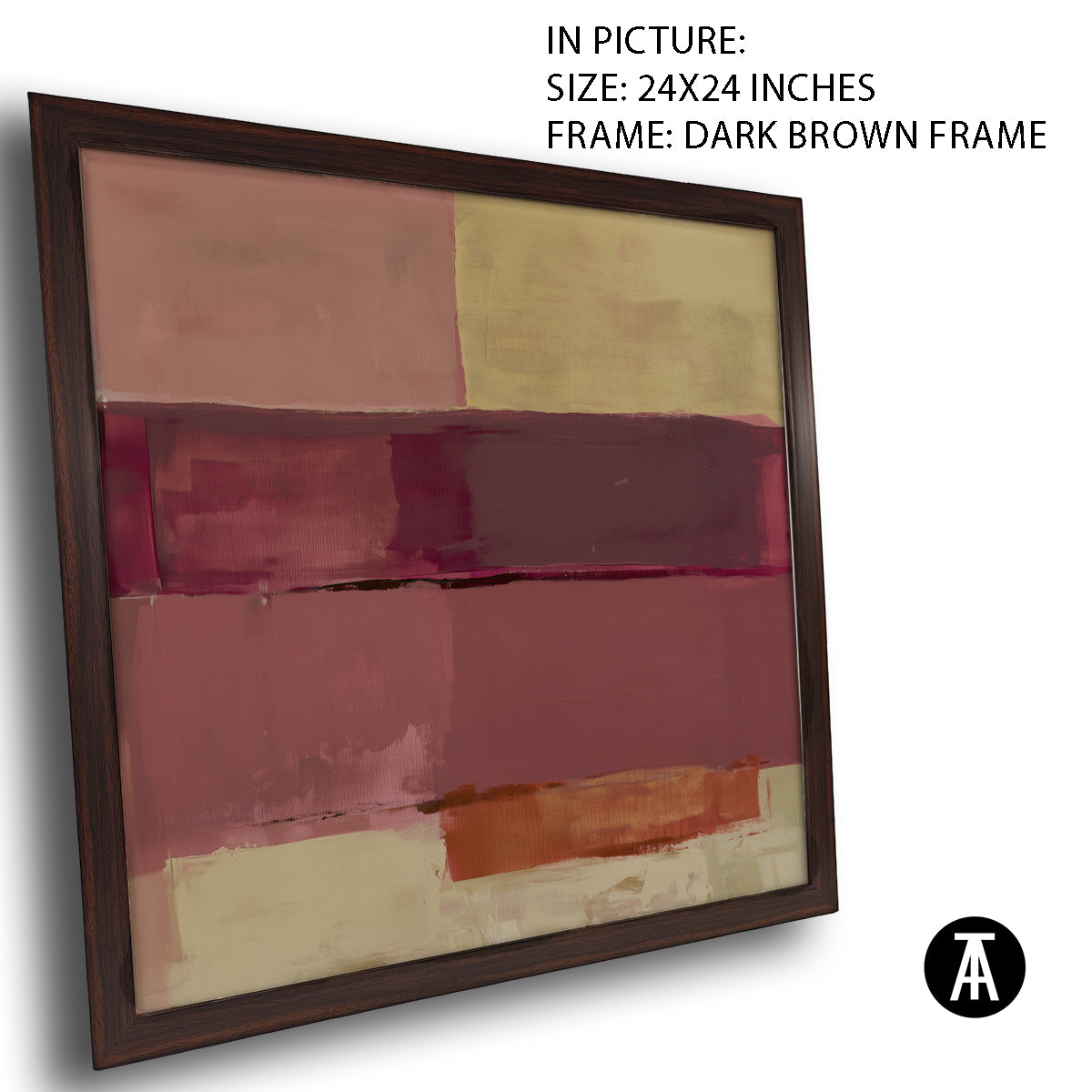 Artwork in Dark Brown Frame