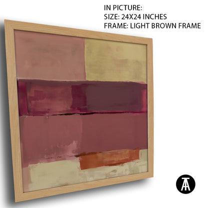 Artwork in Light Brown Frame