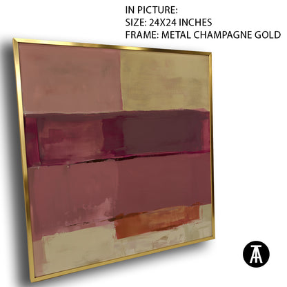 Artwork in Metal Champagne Gold Frame