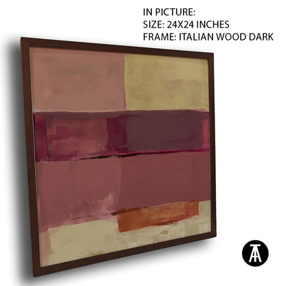Artwork in Dark Wood Frame