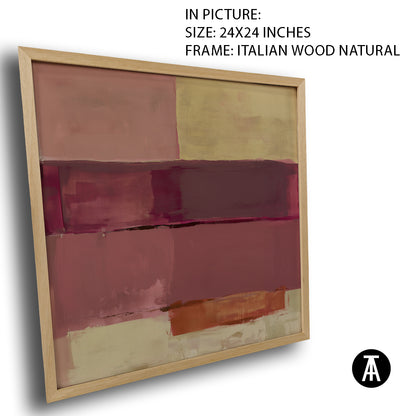 Artwork in Natural Wood Frame