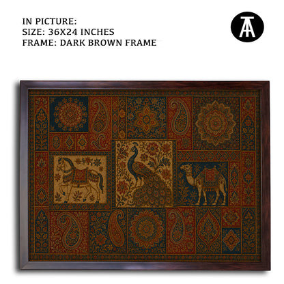 Artwork in Dark Brown Frame