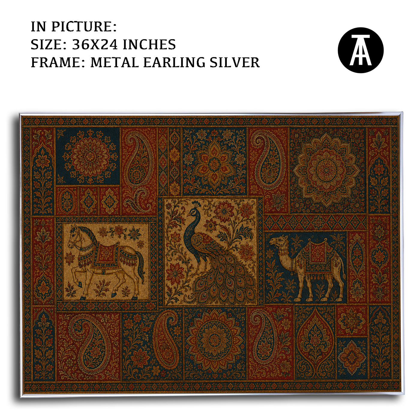 Artwork in Metal Earling Silver Frame
