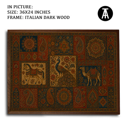 Artwork in Dark Wood Frame