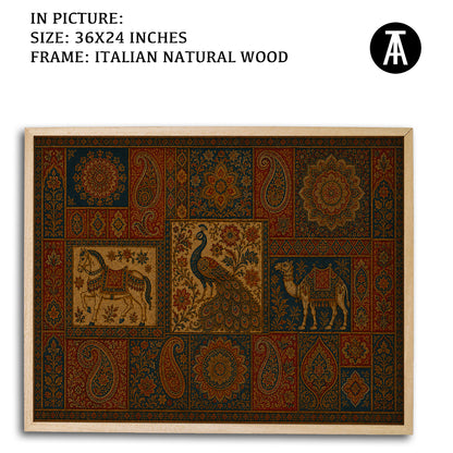 Artwork in Natural Wood Frame