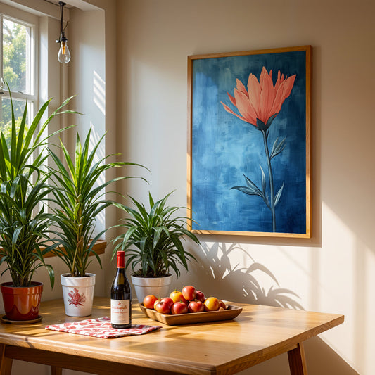 Floral Artwork in a Lifestyle Setting