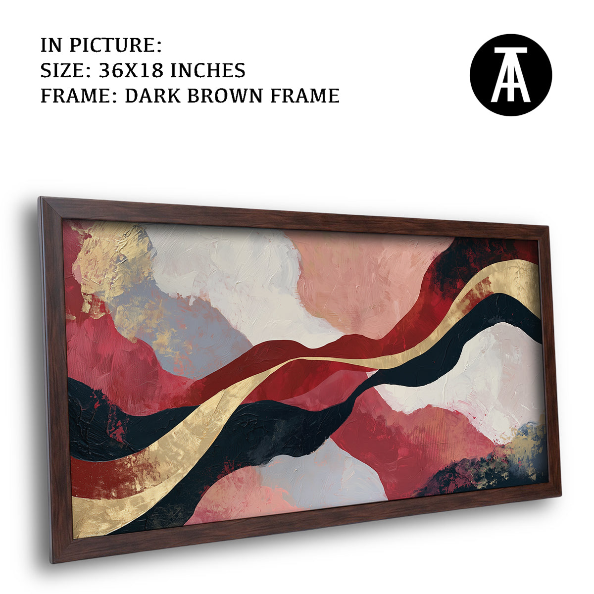 Artwork in Dark Brown Frame