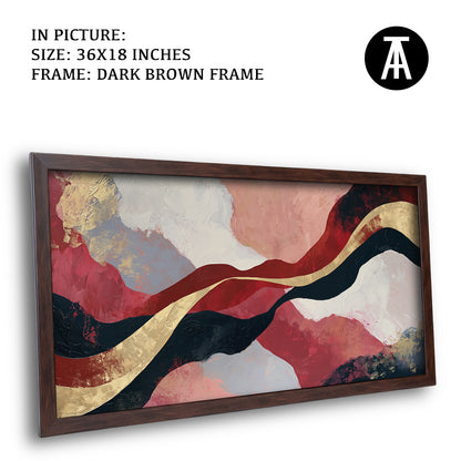 Artwork in Dark Brown Frame