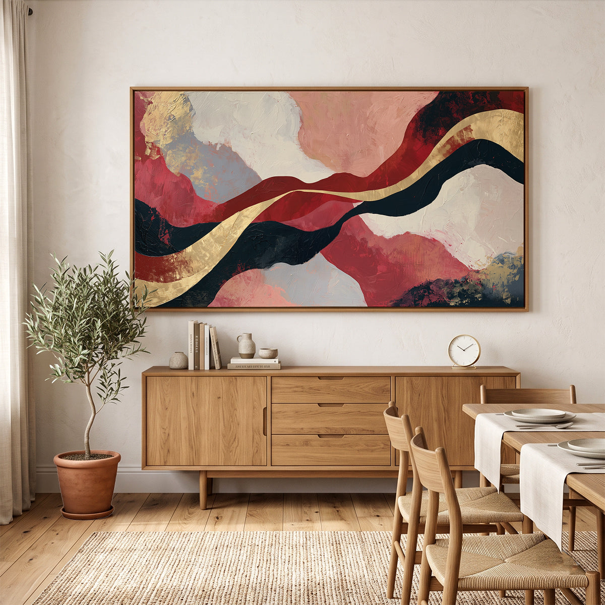 Abstract Painting in a Lifestyle Setting