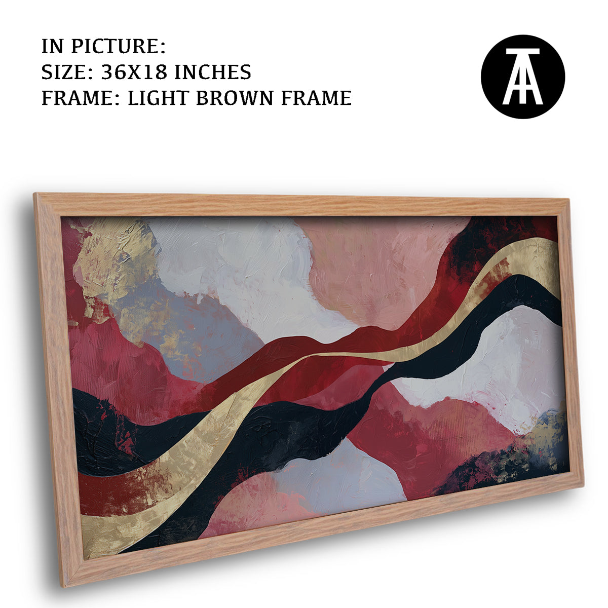 Artwork in Light Brown Frame