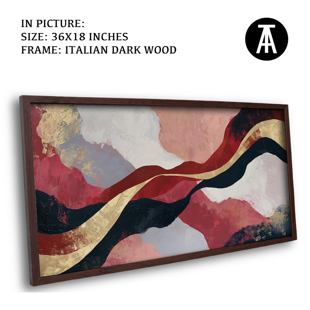 Artwork in Dark Wood Frame