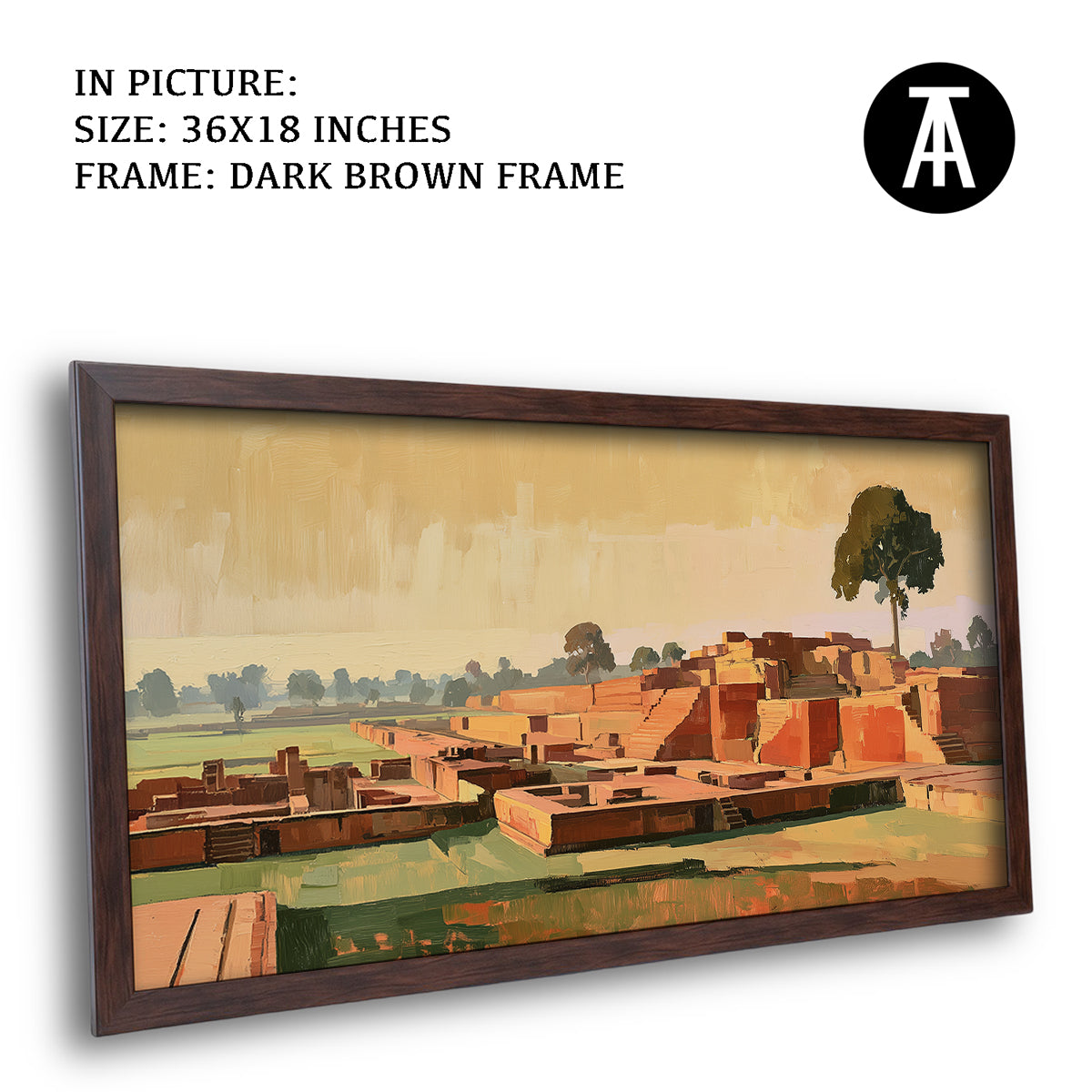 Artwork in Dark Brown Frame
