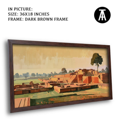 Artwork in Dark Brown Frame