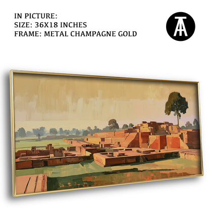 Artwork in Metal Champagne Gold Frame
