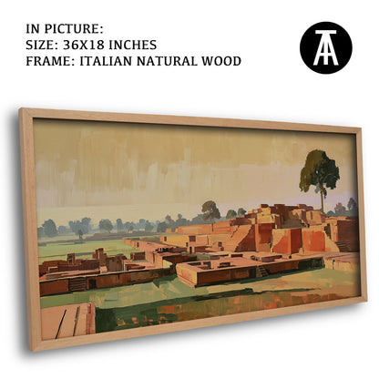 Artwork in Natural Wood Frame