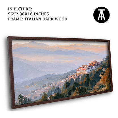 Artwork in Dark Wood Frame