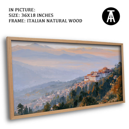 Artwork in Natural Wood Frame
