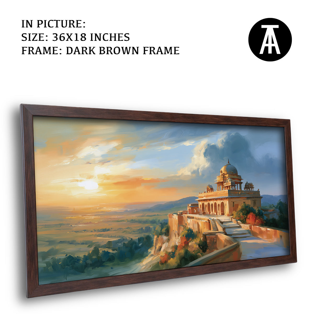 Artwork in Dark Brown Frame