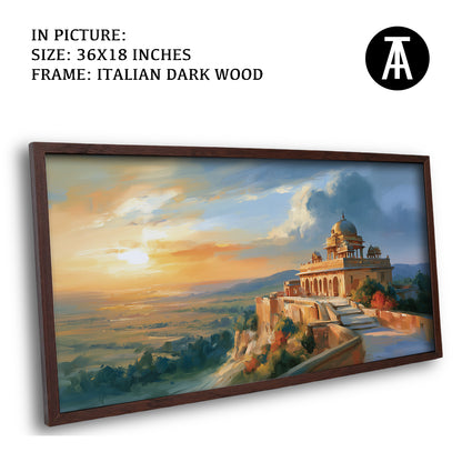 Artwork in Dark Wood Frame
