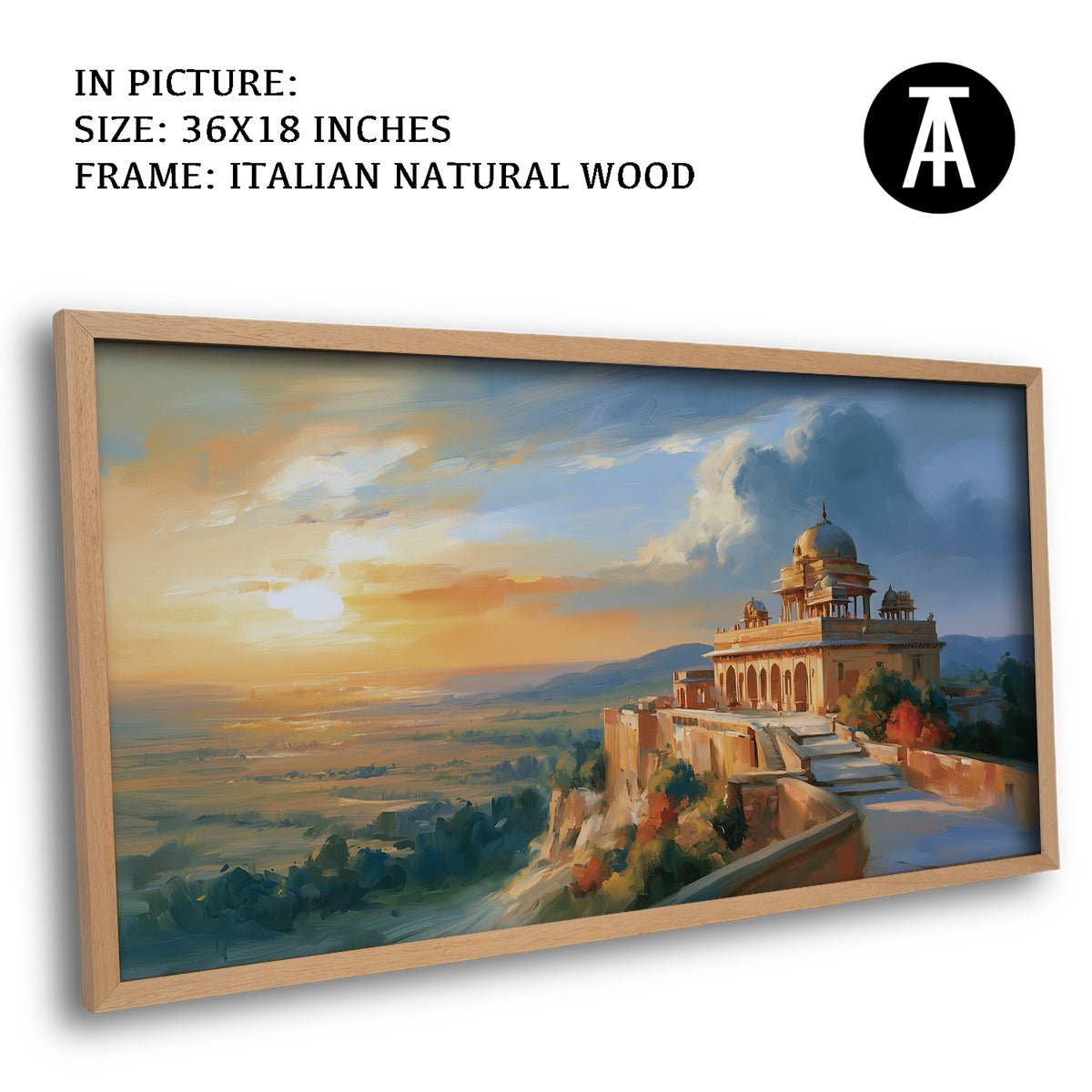 Artwork in Natural Wood Frame
