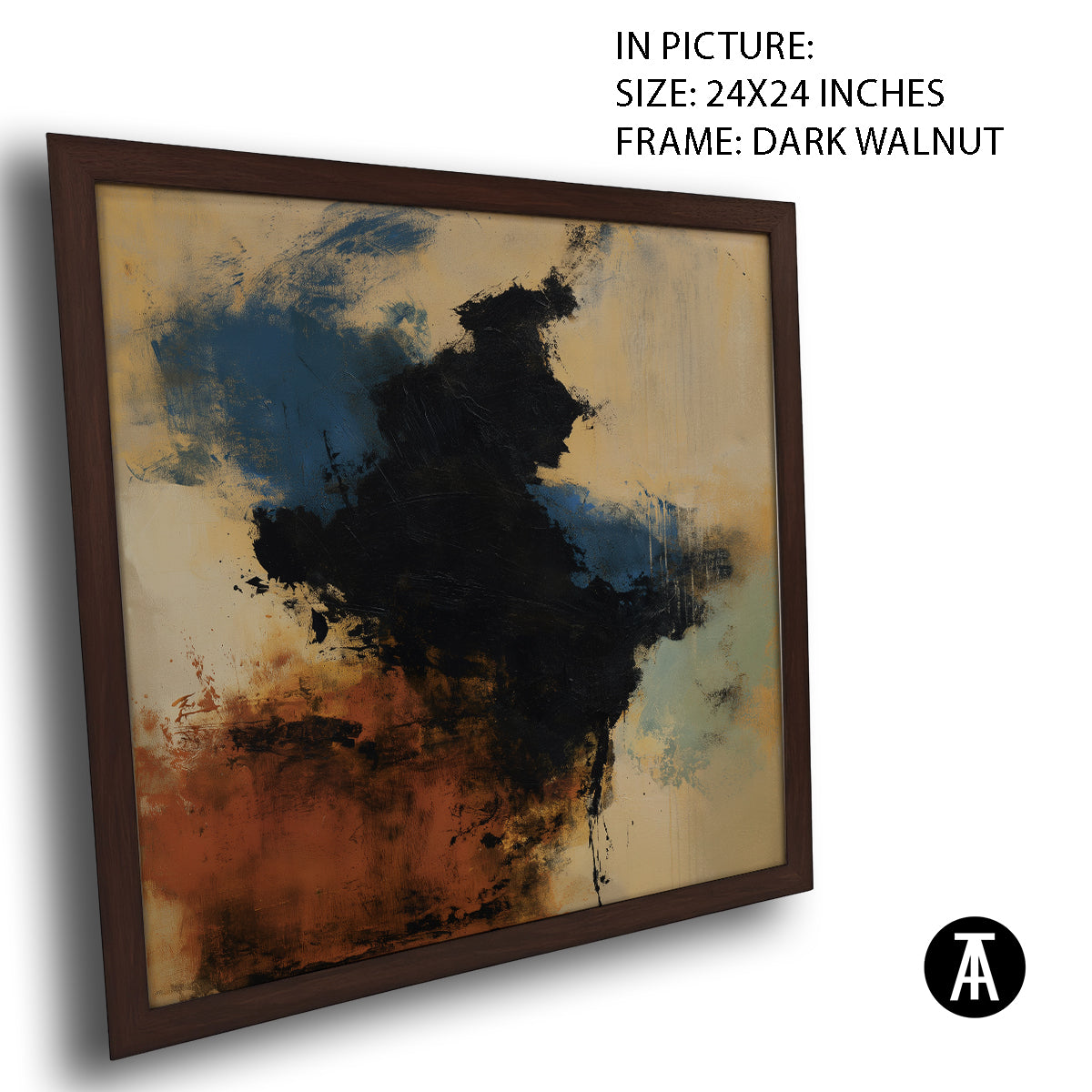 Artwork in Dark Walnut Frame
