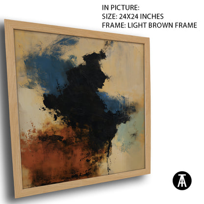 Artwork in Light Brown Frame