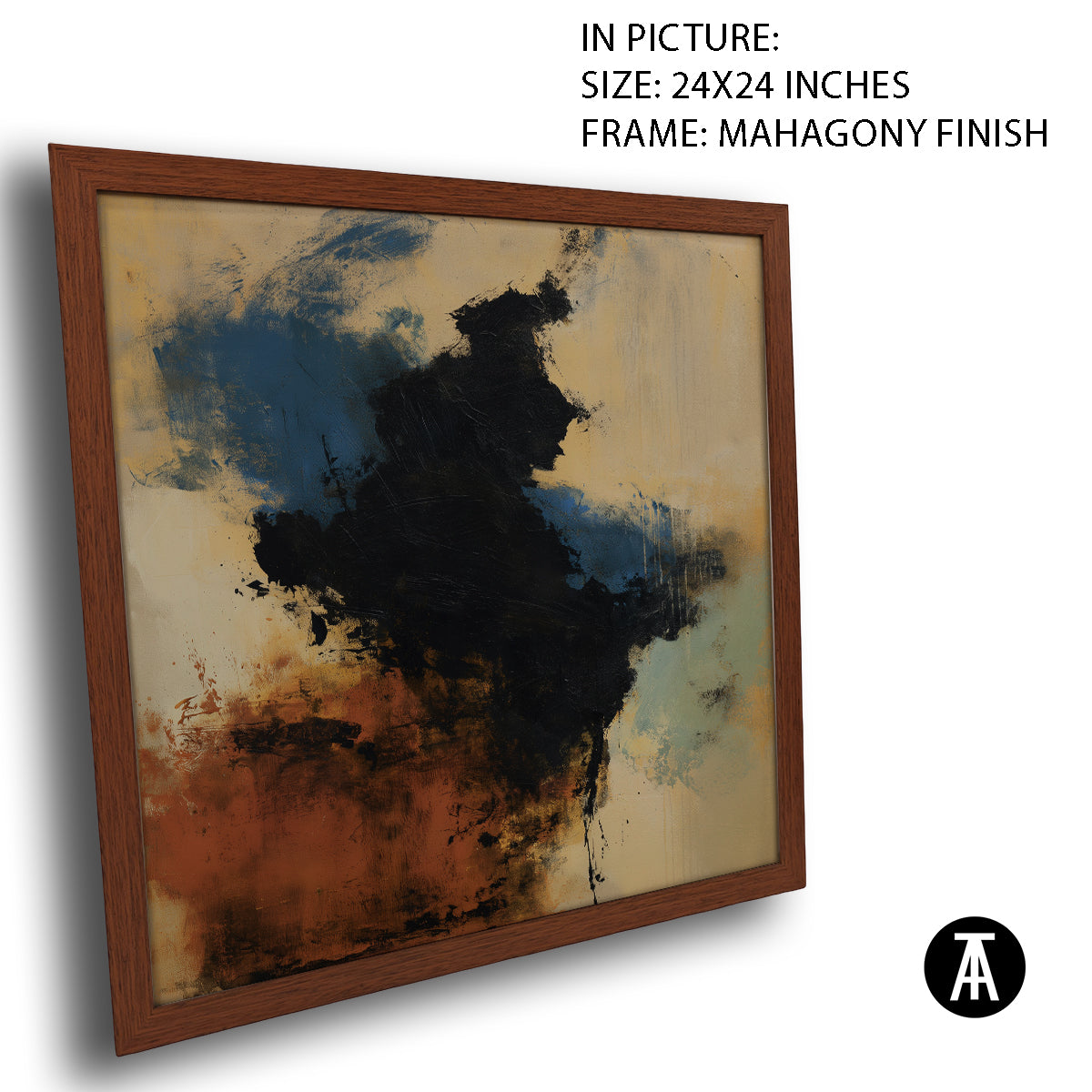Artwork in Mahogany Finish Frame