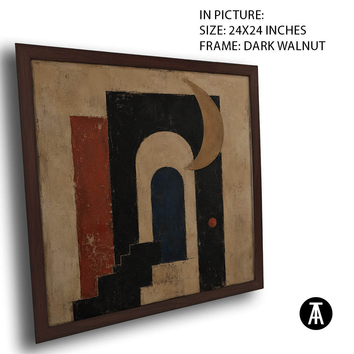 Artwork in Dark Walnut Frame