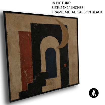 Artwork in Carbon Black Metal Frame