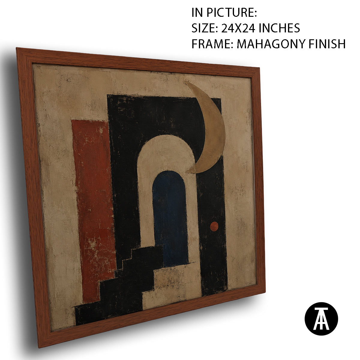 Artwork in Mahogany Finish Frame