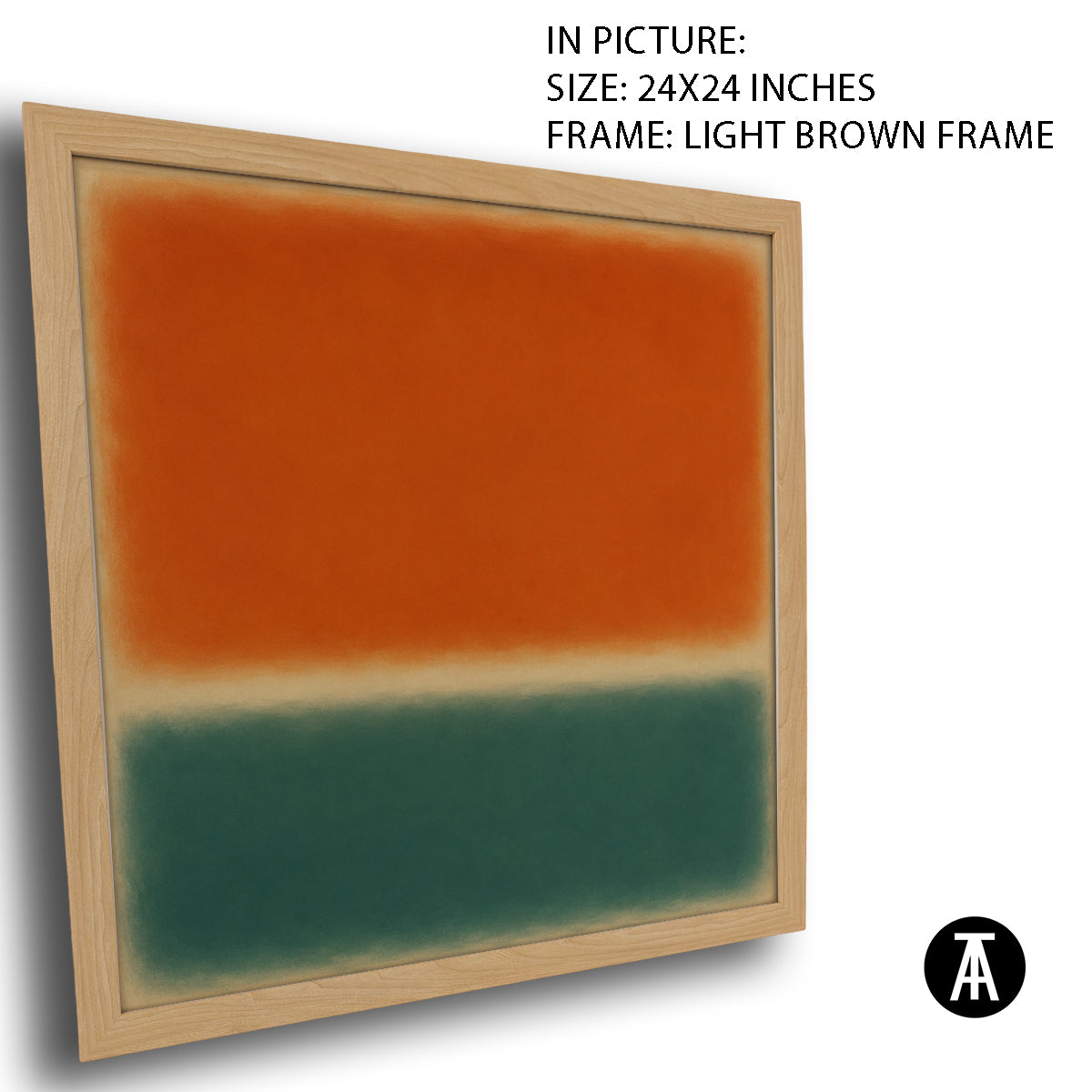 Artwork in Light Brown Frame