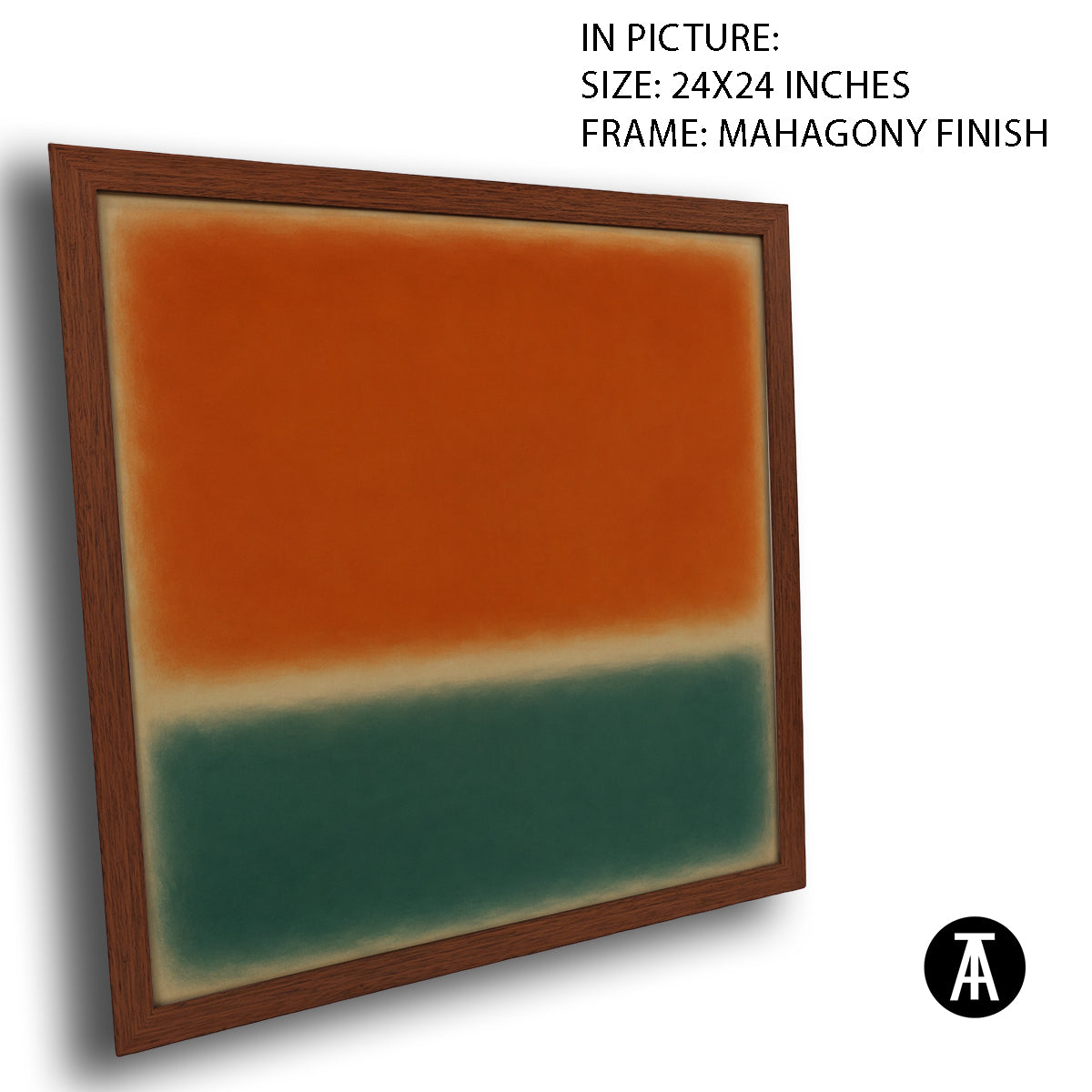 Artwork in Mahogany Finish Frame