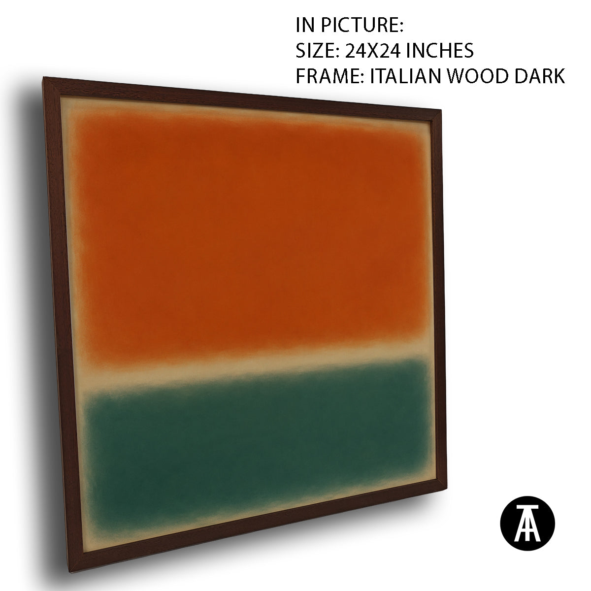 Artwork in Dark Wood Frame