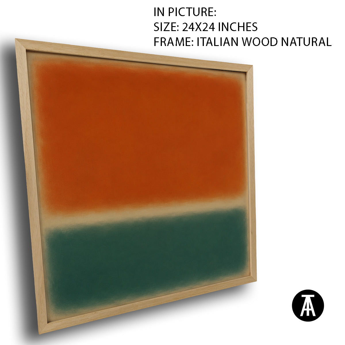 Artwork in Natural Wood Frame