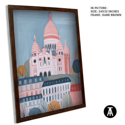 Artwork in Dark Brown Frame