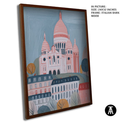 Artwork in Dark Wood Frame