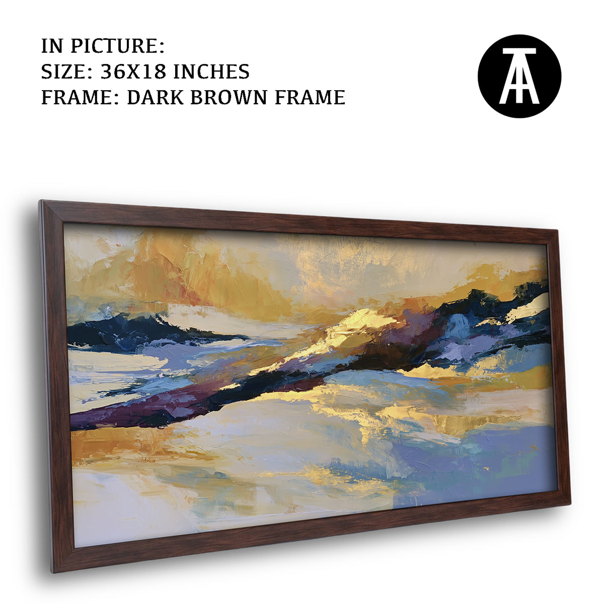 Artwork in Dark Brown Frame