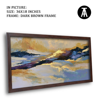 Artwork in Dark Brown Frame
