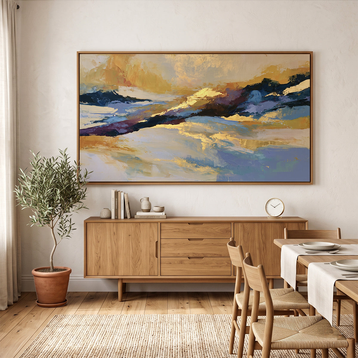 Abstract Painting in a Lifestyle Setting