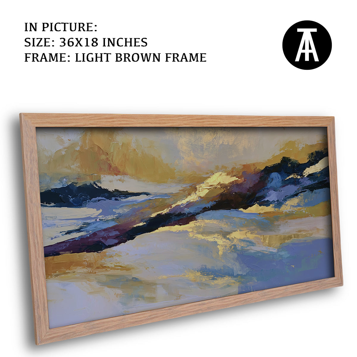 Artwork in Light Brown Frame
