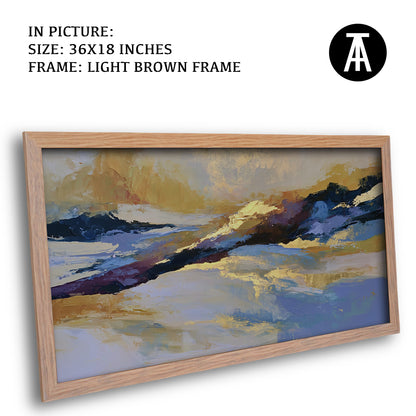 Artwork in Light Brown Frame