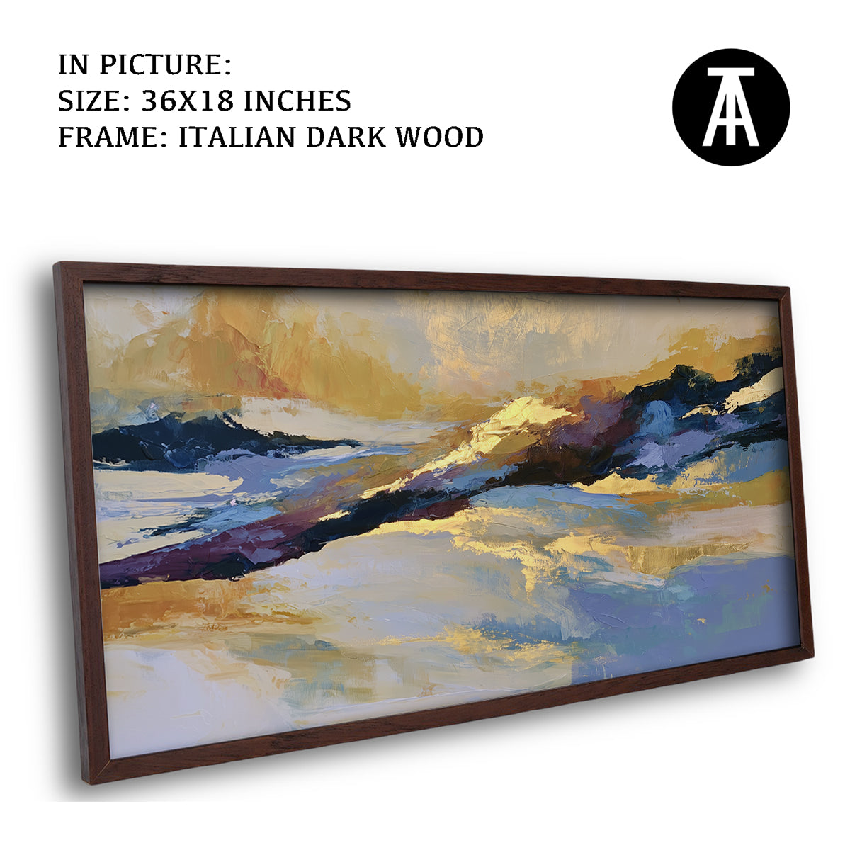 Artwork in Dark Wood Frame