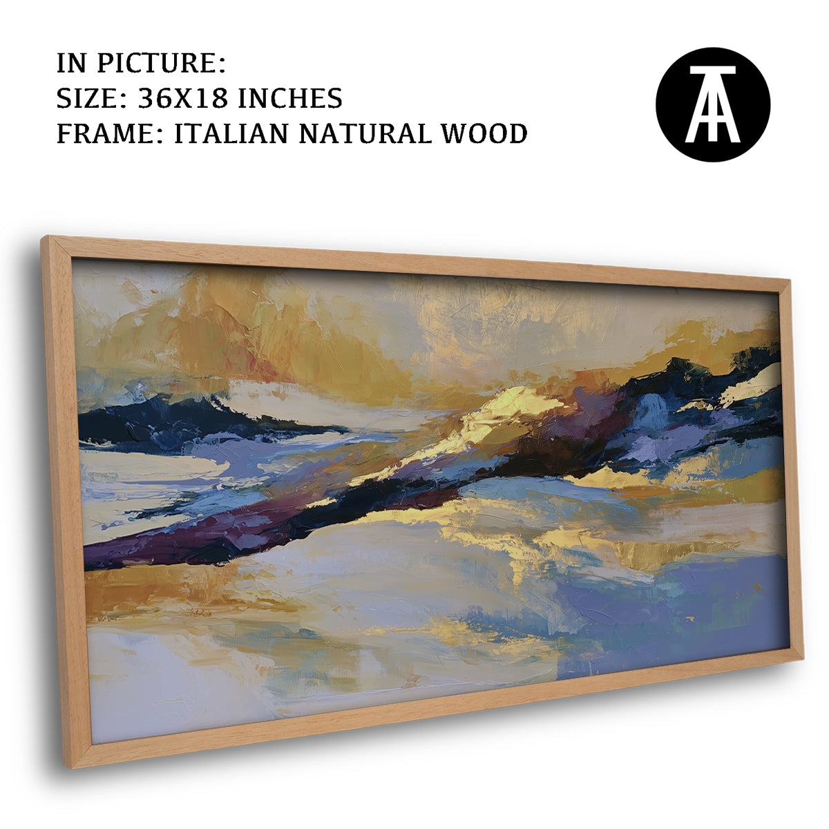 Artwork in Natural Wood Frame