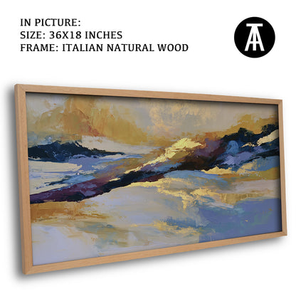 Artwork in Natural Wood Frame