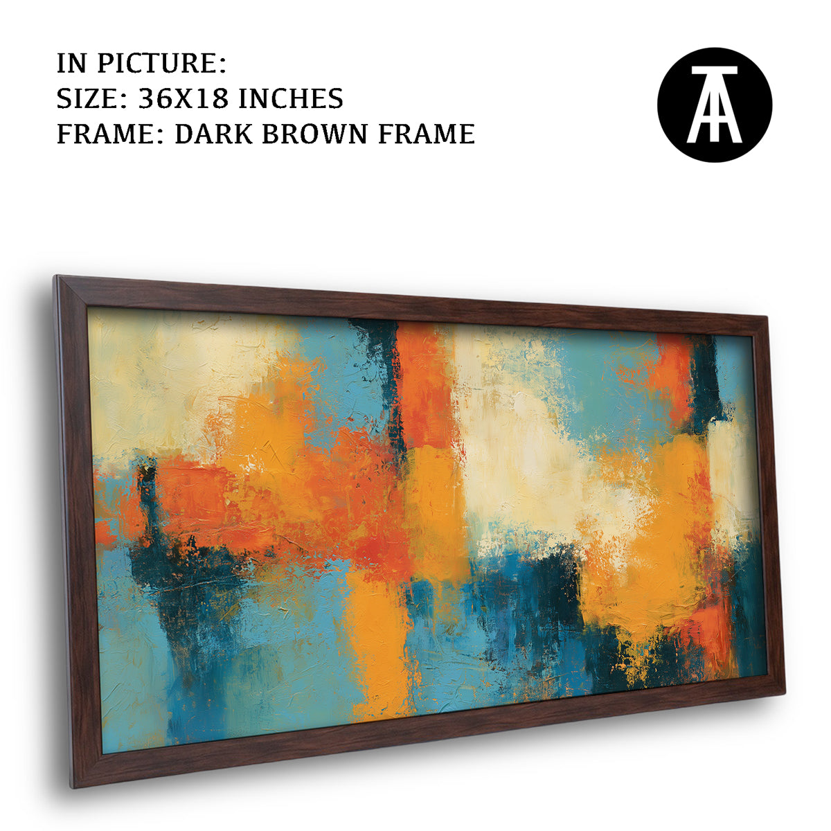 Artwork in Dark Brown Frame