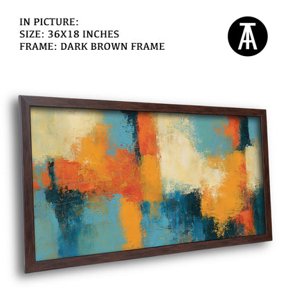 Artwork in Dark Brown Frame