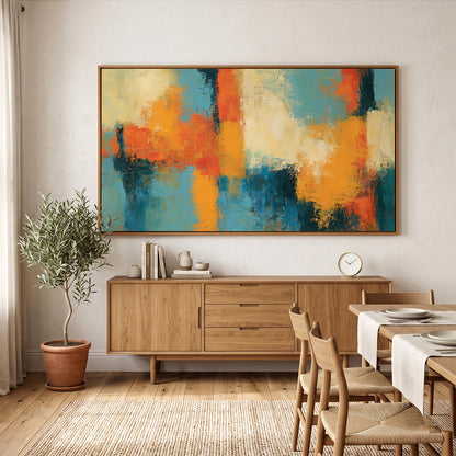 Abstract Painting in a Lifestyle Setting