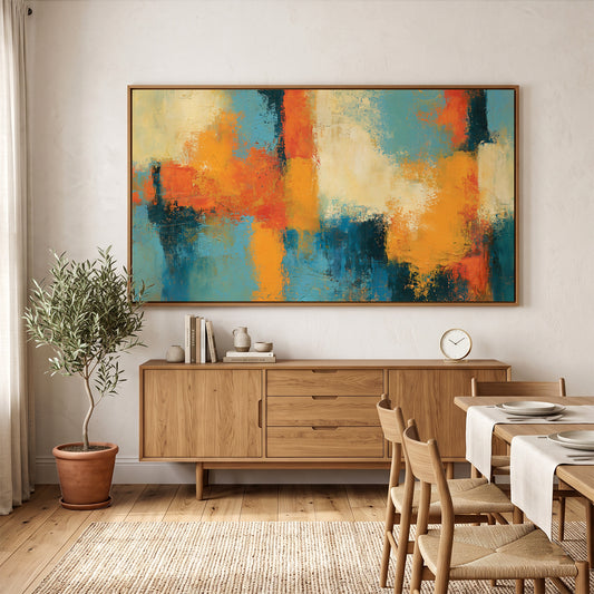Abstract Painting in a Lifestyle Setting
