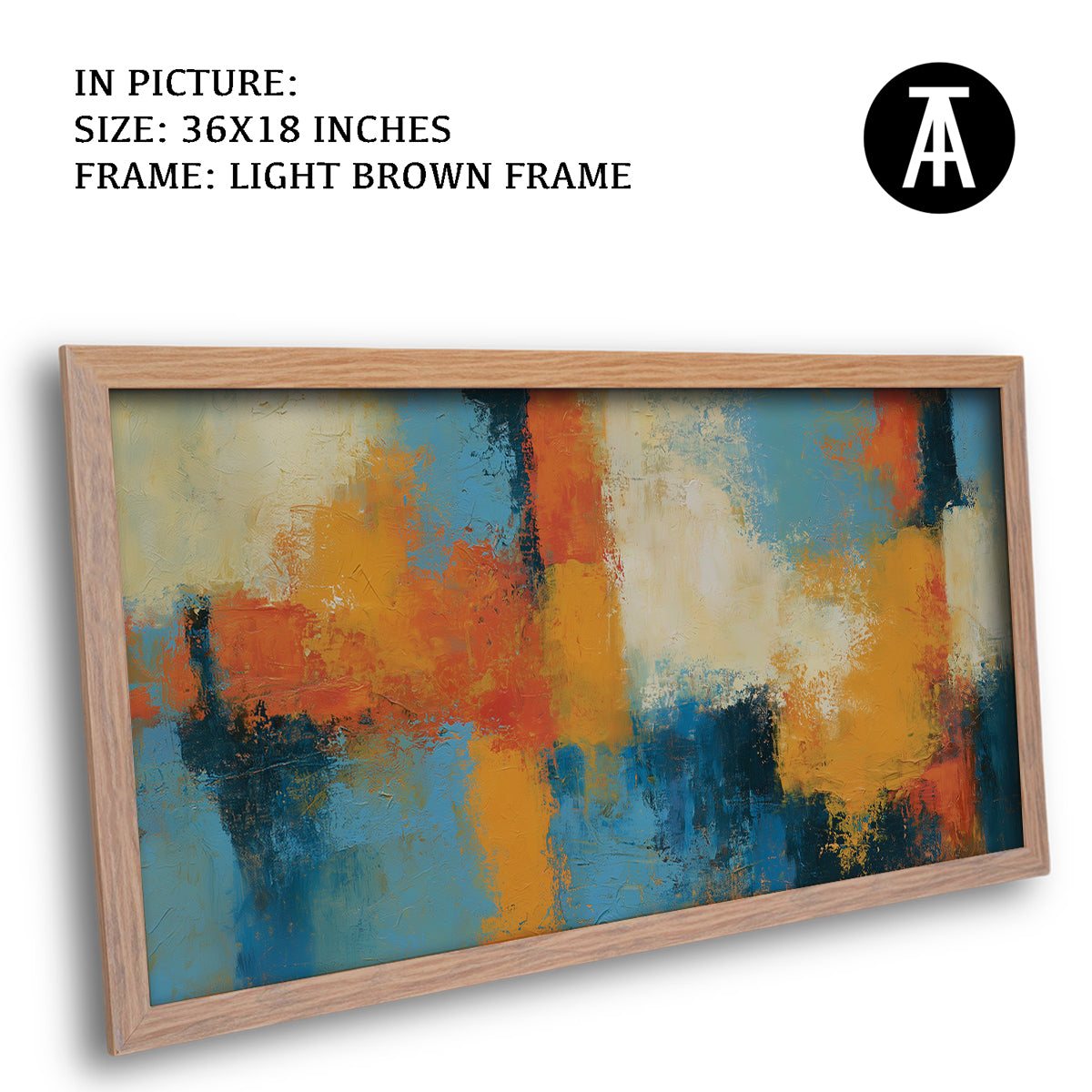 Artwork in Light Brown Frame