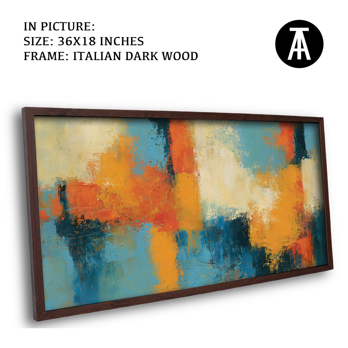 Artwork in Dark Wood Frame